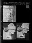 Parking lot for Brown and Wood ad; Man and check (3 Negatives (October 1, 1959) [Sleeve 5, Folder a, Box 19]